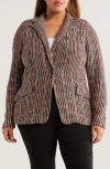 Nic + Zoe Nic+zoe Plaid Contour Knit Blazer