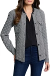 Nic + Zoe Nic+zoe Plaid Perfection Quilted Jacket In Black Multi