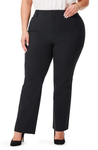 Nic + Zoe Plaza Demi Bootcut Ankle Trousers In Black Onyx