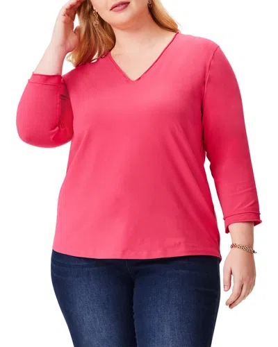 Nic + Zoe Nic+zoe Plus 3/4-sleeve Roll V T-shirt