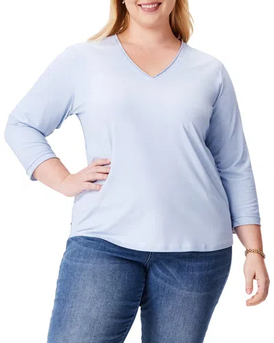 Nic + Zoe Nic+zoe Plus 3/4-sleeve Roll V T-shirt