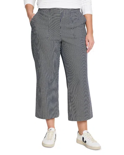 Nic+zoe Plus All Day Stripe Wide Leg Pants In Blue Multi