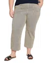 Nic+zoe Plus All Day Stripe Wide Leg Pants In Neutral Multi