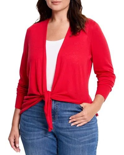 Nic + Zoe Nic+zoe Plus All Year 4-way Cardigan In Red
