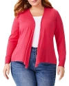 Nic+zoe Plus All Year Four Way Cardigan In Bright Rose