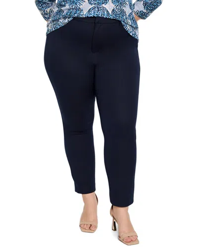 Nic + Zoe Nic+zoe Plus Bi-stretch Copley Straight Pant In Blue