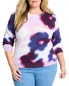 Nic + Zoe Nic+zoe Blossom Blur Cotton Sweater
