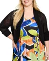 Nic+zoe Plus Bolero Cardigan In Black Onyx