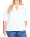 Nic+zoe Plus Crinkle Knit Cafe Top