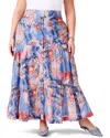 Nic + Zoe Dreamscape Crinkle Tiered Maxi Skirt