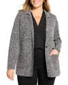 Nic+zoe Plus Elegant Knit Blazer In Gray