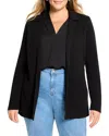 Nic+zoe Plus Elegant Knit Blazer In Black