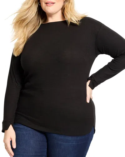 Nic + Zoe Nic+zoe Plus Everyday Easy Cozy Top In Black