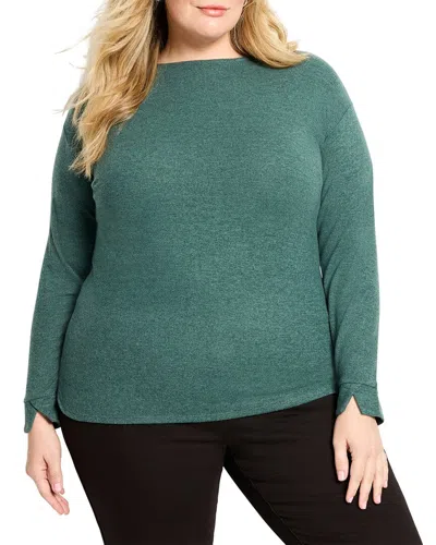 Nic + Zoe Nic+zoe Plus Everyday Easy Cozy Top In Green