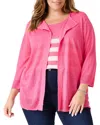Nic + Zoe Nic+zoe Featherweight Flyaway Cardigan In Wild Pink