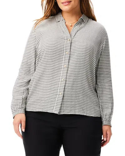 Nic + Zoe Nic+zoe Plus Femme Plaid Shirt In White