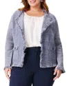 Nic + Zoe Fringe Pocket Knit Jacket