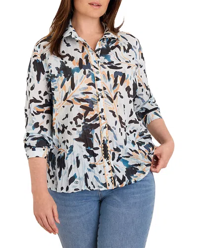 Nic+zoe Plus Garden Shade Cotton Shirt In Multi