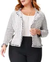 Nic + Zoe Grid Fringe Mix Jacket