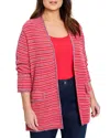 Nic + Zoe Nic+zoe Heat Clash Cardigan In Pink