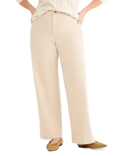 Nic+zoe Plus Highland Wide Leg Soft Stretch Pants In Neutral
