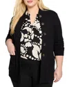 Nic+zoe Plus Knit Blazer In Black Onyx