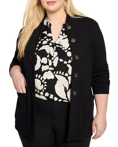 Nic+zoe Plus Knit Blazer In Black Onyx