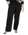 Nic+zoe Plus Lenox Wide Leg Pants In Black Onyx