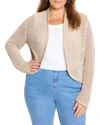 Nic+zoe Plus Mesh Cocoon Cardigan In Neutral