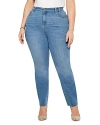 Nic+zoe Plus Mid Rise Ankle Jeans In Horizon In Horizon