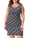 Nic + Zoe Midnight Shibori Sleeveless Dress In Multi