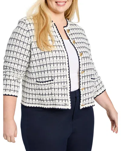 NIC + ZOE NIC+ZOE PLUS MIXED UP SWEATER JACKET