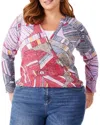 Nic + Zoe Mosaic Floral Convertible Cardigan