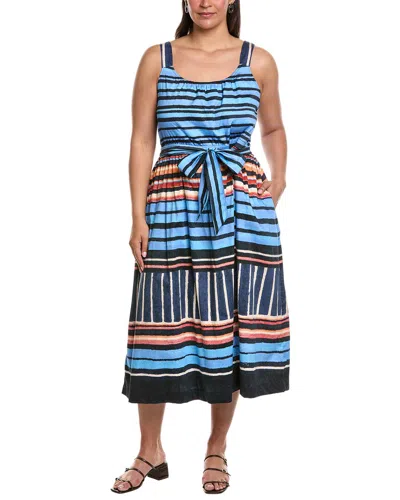 Nic + Zoe Nic+zoe Plus Painted Peninsula Sophie Dress In Blue