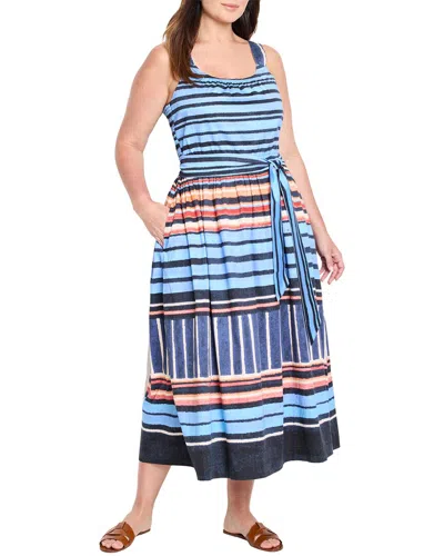 Nic + Zoe Nic+zoe Plus Painted Peninsula Sophie Dress In Blue
