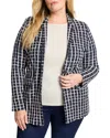 Nic + Zoe Nic+zoe Plaid Longline Knit Blazer