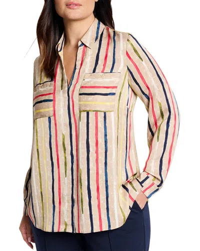NIC + ZOE NIC+ZOE PLUS PAINTED STRIPE TOP