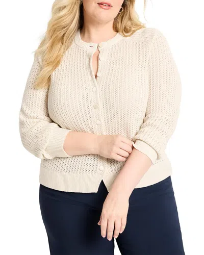 Nic + Zoe Nic+zoe Plus Party Cardigan In White
