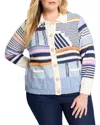 Nic + Zoe Plus Pattern Play Sweater Jacket