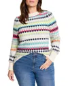 Nic + Zoe Pattern Waffle Stitch Sweater