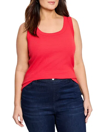 Nic+zoe Plus Perfect Knit Tank Top In Haute Red