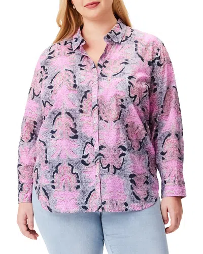 NIC + ZOE NIC+ZOE PLUS PETAL PATCH BOYFRIEND SHIRT