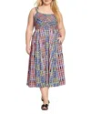 Nic+zoe Plus Nic + Zoe Plus Rainbow Macaroon Sarah Dress In Pink Multi