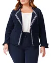 Nic + Zoe Ribbon Trim Fringe Jacket