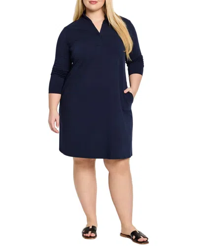 Nic + Zoe Nic+zoe Plus Ruffled Up Dress In Blue