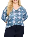 Nic + Zoe Nic+zoe Sand Dollar Supersoft Sweater In Blue