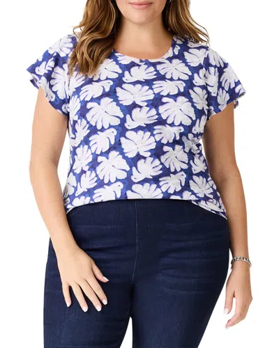 Nic + Zoe Nic+zoe Plus Shadow Palm Flutter T-shirt