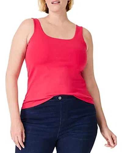 Nic+zoe Plus Shelf Bra Perfect Tank Top In Bright Rose