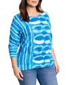 Nic+zoe Plus Shifting Tides Sweater In Blue Multi