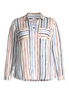 NIC + ZOE, PLUS SIZE WOMEN'S PAINTED STRIPED TOP